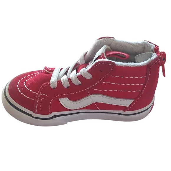 Vans Toddler Red SK8-Mid Reissue Back Zip Sneakers Size 6.0 - Picture 4 of 9